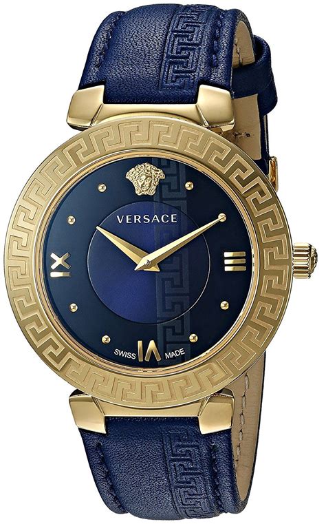 versace leather and stainless steel watch|Versace female watches.